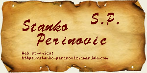 Stanko Perinović vizit kartica